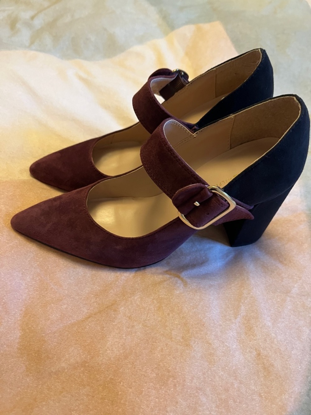 Tommy Hilfiger Two-Tone Mary Jane Suede Pumps